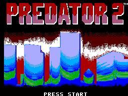 Predator 2 title screen for Sega Master System